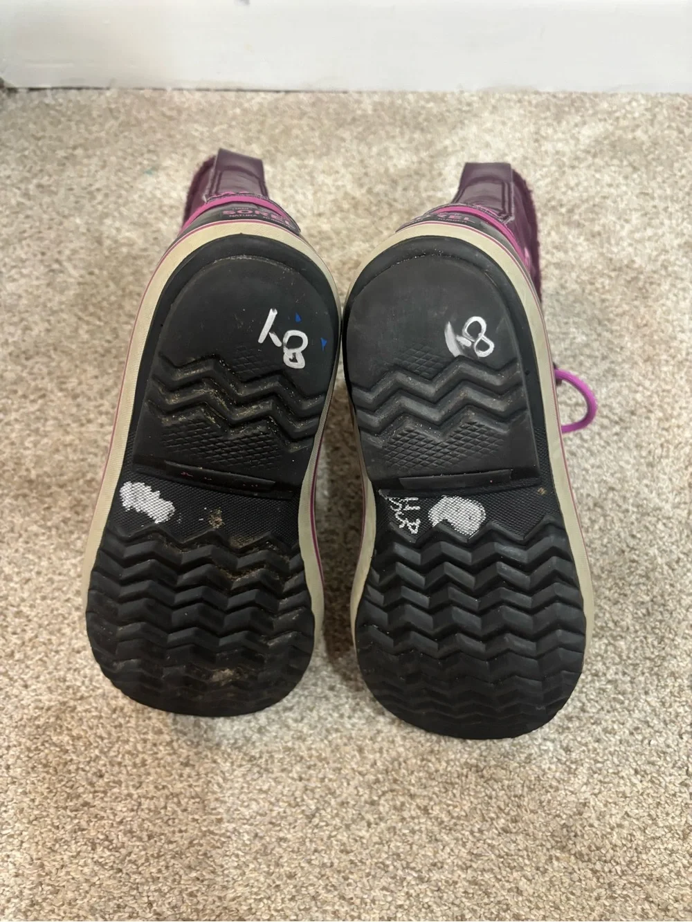 Sorel Yoot Pac Purple Snow Boots Size 4/22 cm winter waterproof cozy